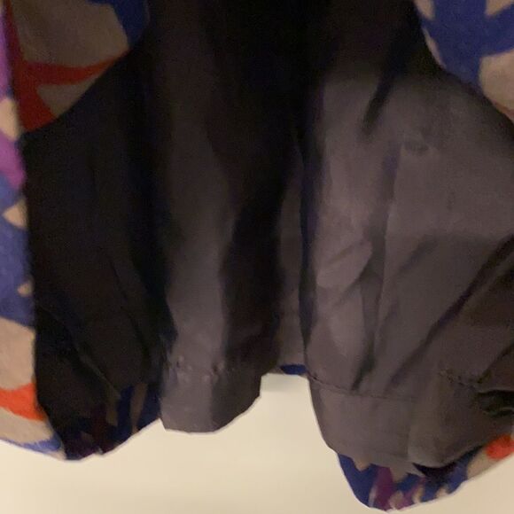 Vintage Saint Laurent Rive Gauche Dress 80s Velvet Wool Geometric Plaid Pattern - Picture 5 of 9